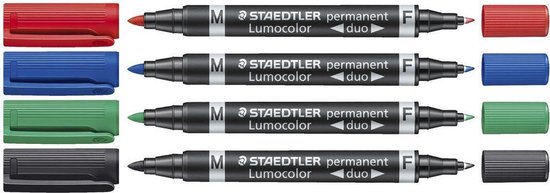 STAEDTLER Lumocolor 313 (S) Rotulador permanente, punta ojival extrafina,  0,4 mm, negro - Rotuladores permanentes Kalamazoo