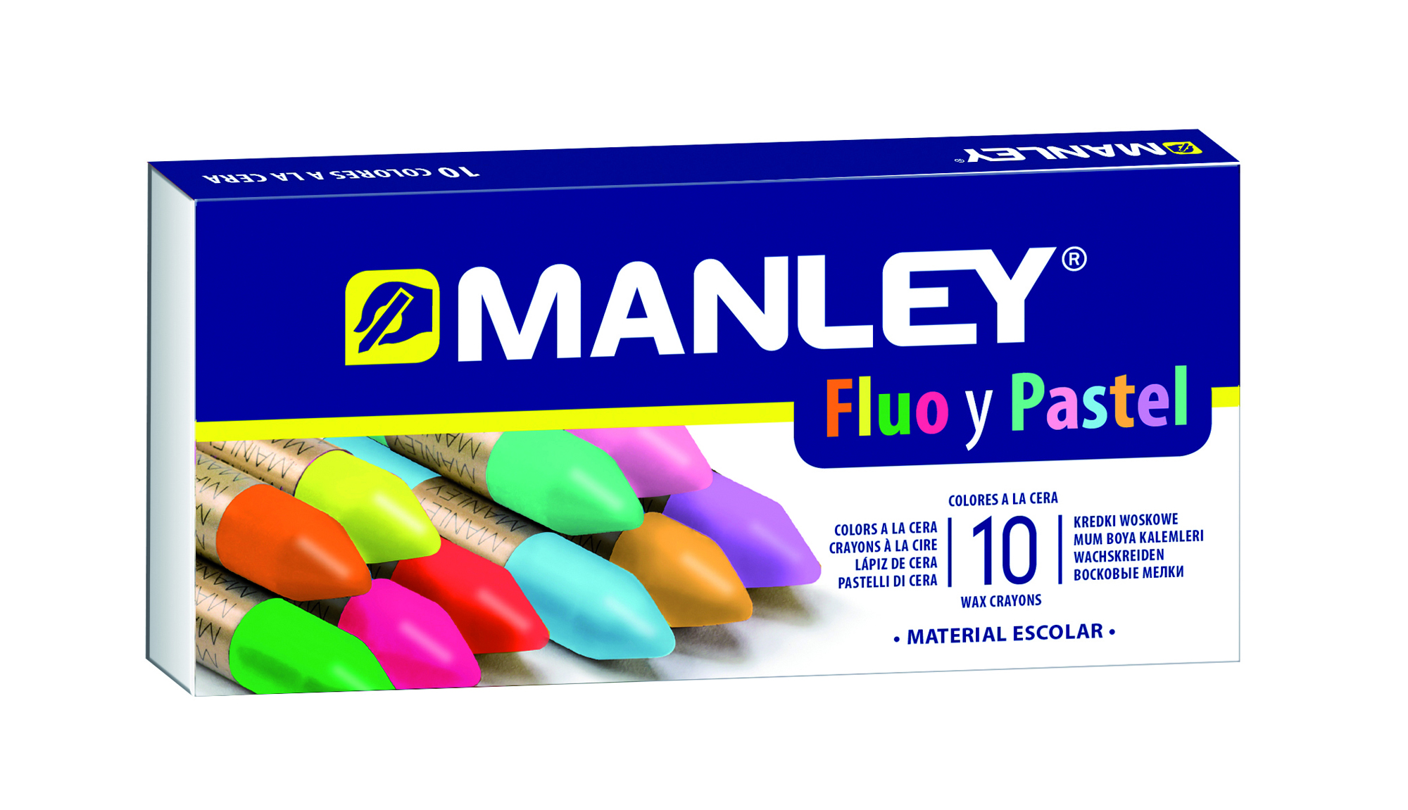 Caja 24 colores cera Manley - Ceras - Goya Virtual