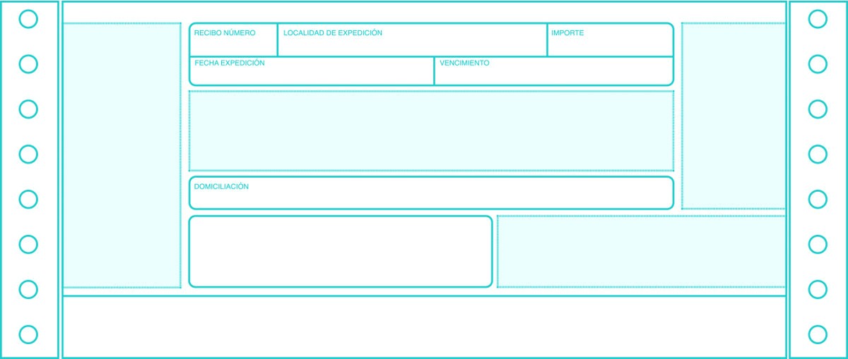 Papel continuo de computadora sin papel autocopiativo