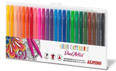 Rotuladores doble punta Alpino Dual Artist color experience 24 uds