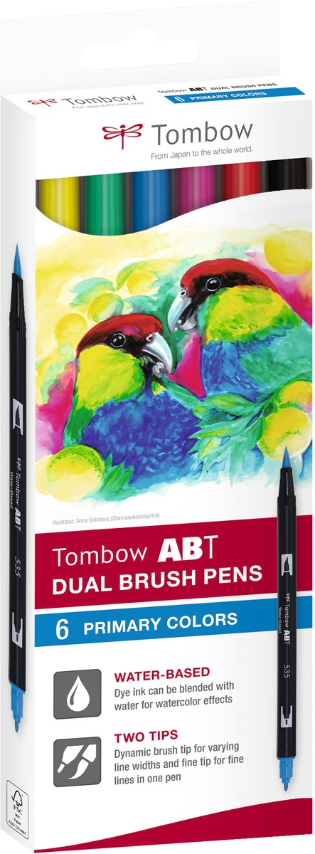 Tombow Dual Brush Pen Rotulador Doble Punta Fina / Pincel, ROTULADORES