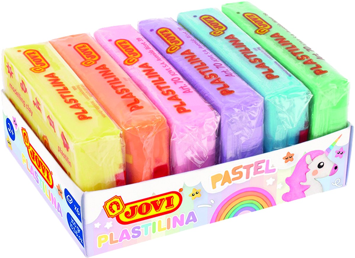 Plastilina Jovi colores pastel 6 pastillas de 50g JOVI